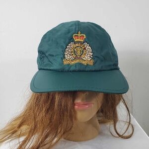 RCMP Royal Canadian Mounted Police Cap Snap Back Mesh Hat Green